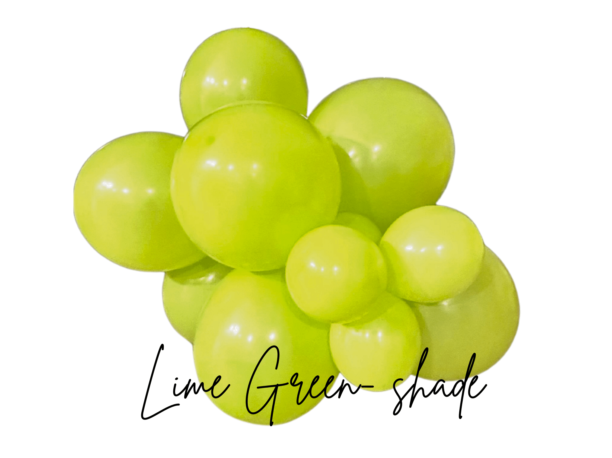 Premium Lime Green Latex Balloon Cluster (5", 11” and 17”) - Ellie's Party Supply