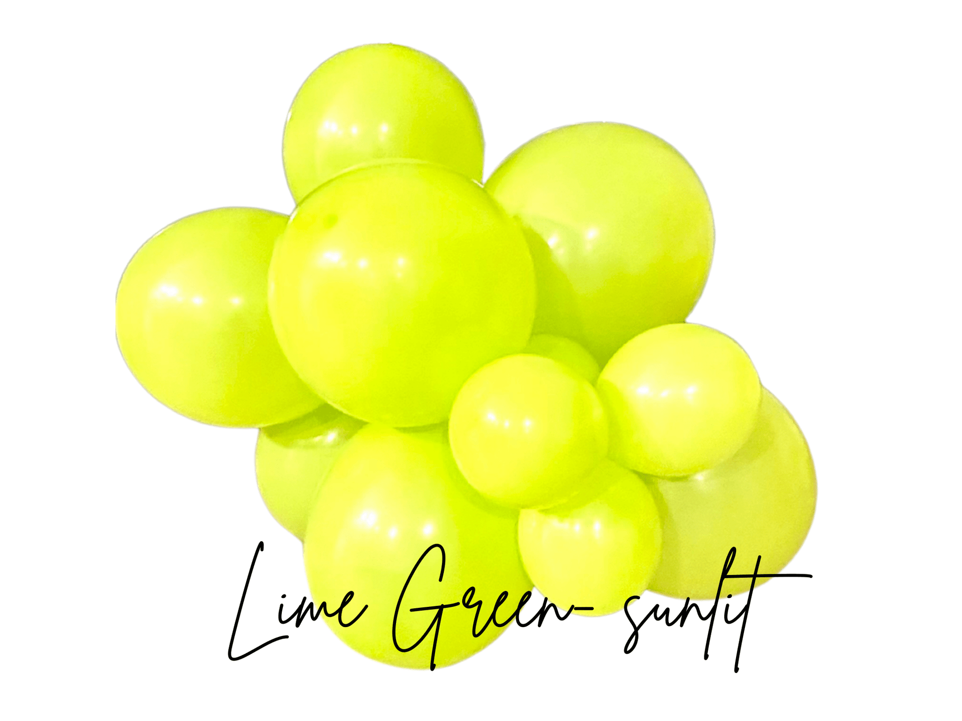 Premium Lime Green Latex Balloon Cluster (5", 11” and 17”) - Ellie's Party Supply