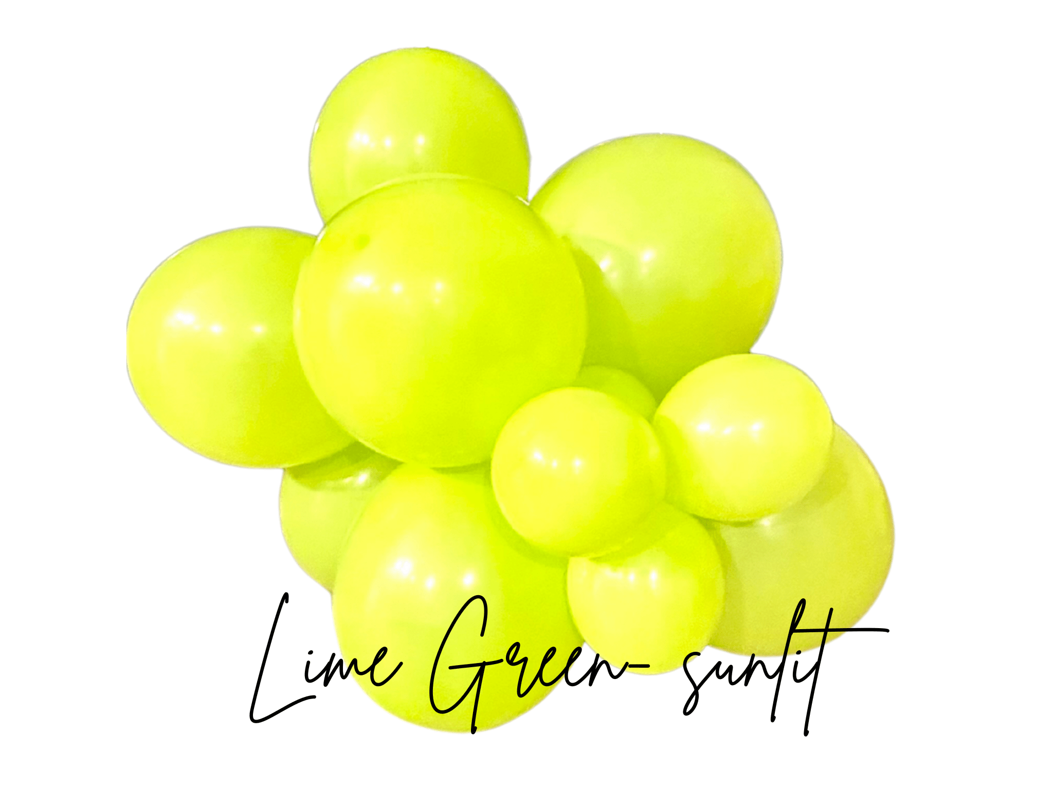 Premium Lime Green Latex Balloon Cluster (5", 11” and 17”) - Ellie's Party Supply