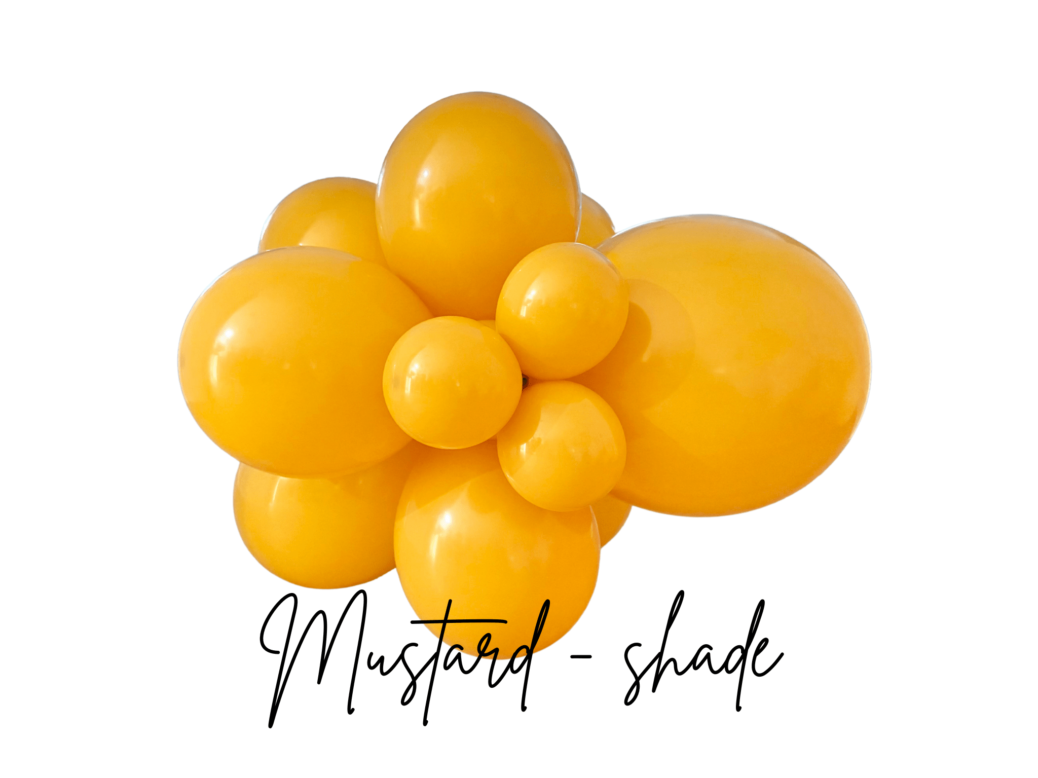 Premium Mustard Yellow Latex Balloon Cluster (5", 11” and 17") - Ellie's Party Supply