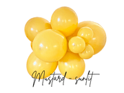 Premium Mustard Yellow Latex Balloon Cluster (5", 11” and 17") - Ellie's Party Supply