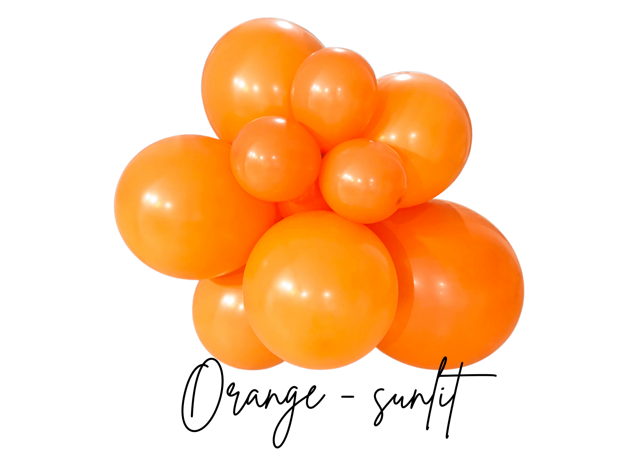 Premium Orange Latex Balloon Cluster (5", 11” and 17”) - Ellie's Party Supply