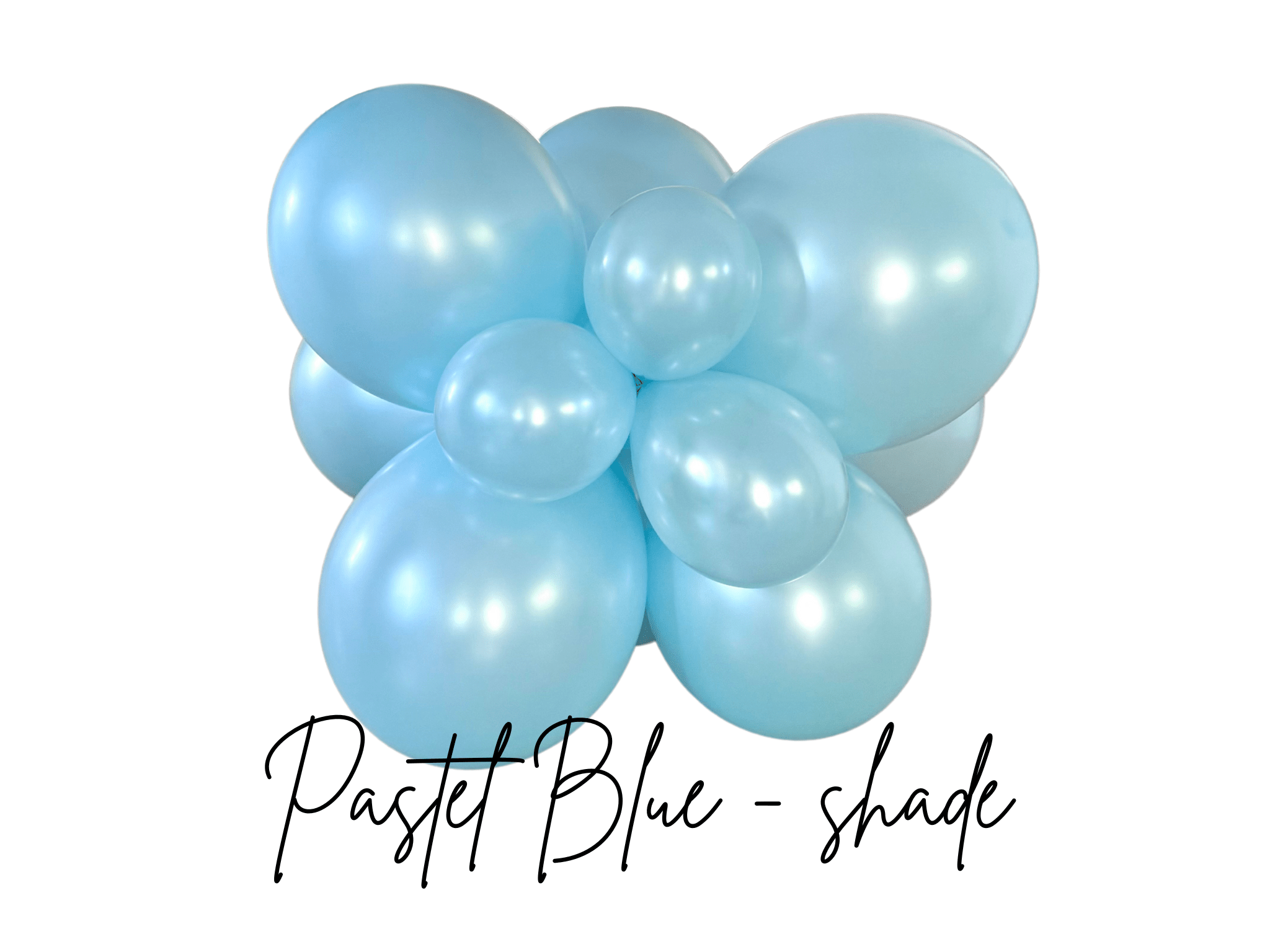 Premium Pastel Blue Latex Balloon Cluster (5", 11” and 17”) - Ellie's Party Supply