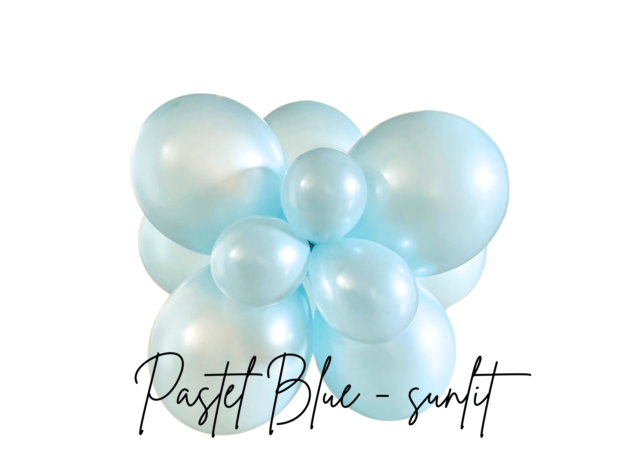 Premium Pastel Blue Latex Balloon Cluster (5", 11” and 17”) - Ellie's Party Supply