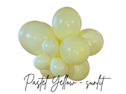 Premium Pastel Yellow Latex Balloon Cluster (5", 11” and 17”) - Ellie's Party Supply