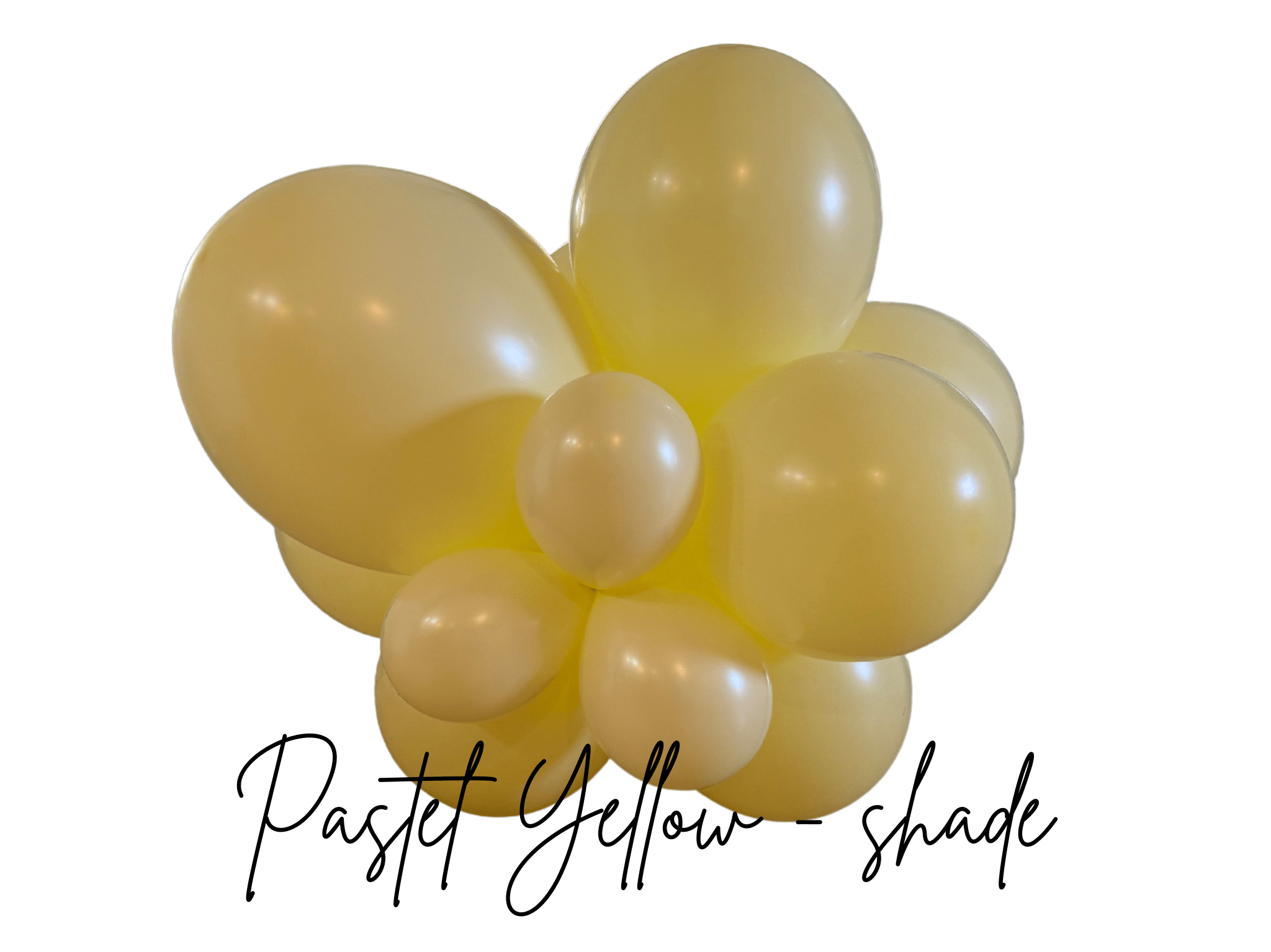Premium Pastel Yellow Latex Balloon Cluster (5", 11” and 17”) - Ellie's Party Supply