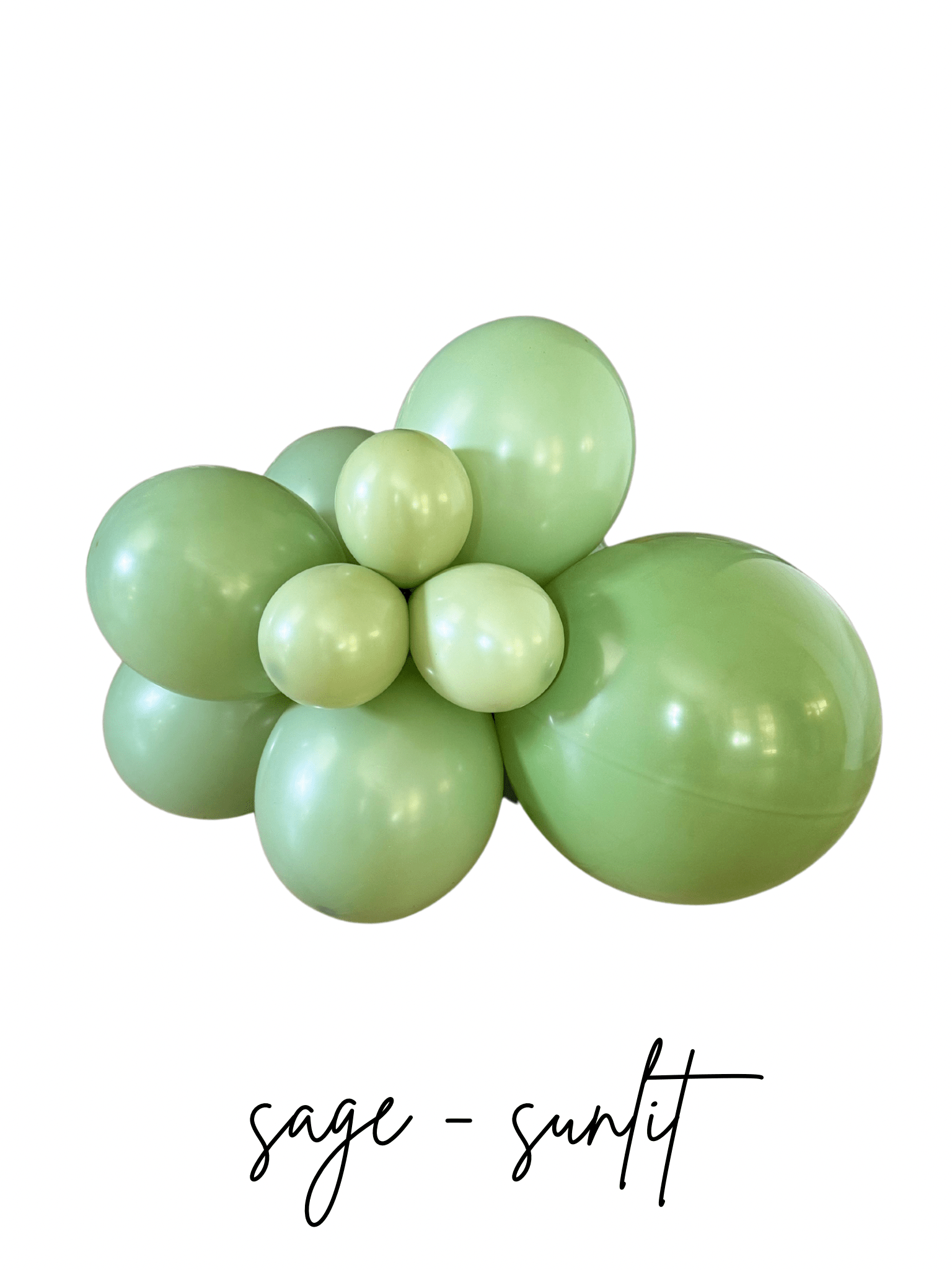 Premium Sage Green Latex Balloon Cluster (5", 11” and 17”) - Ellie's Party Supply