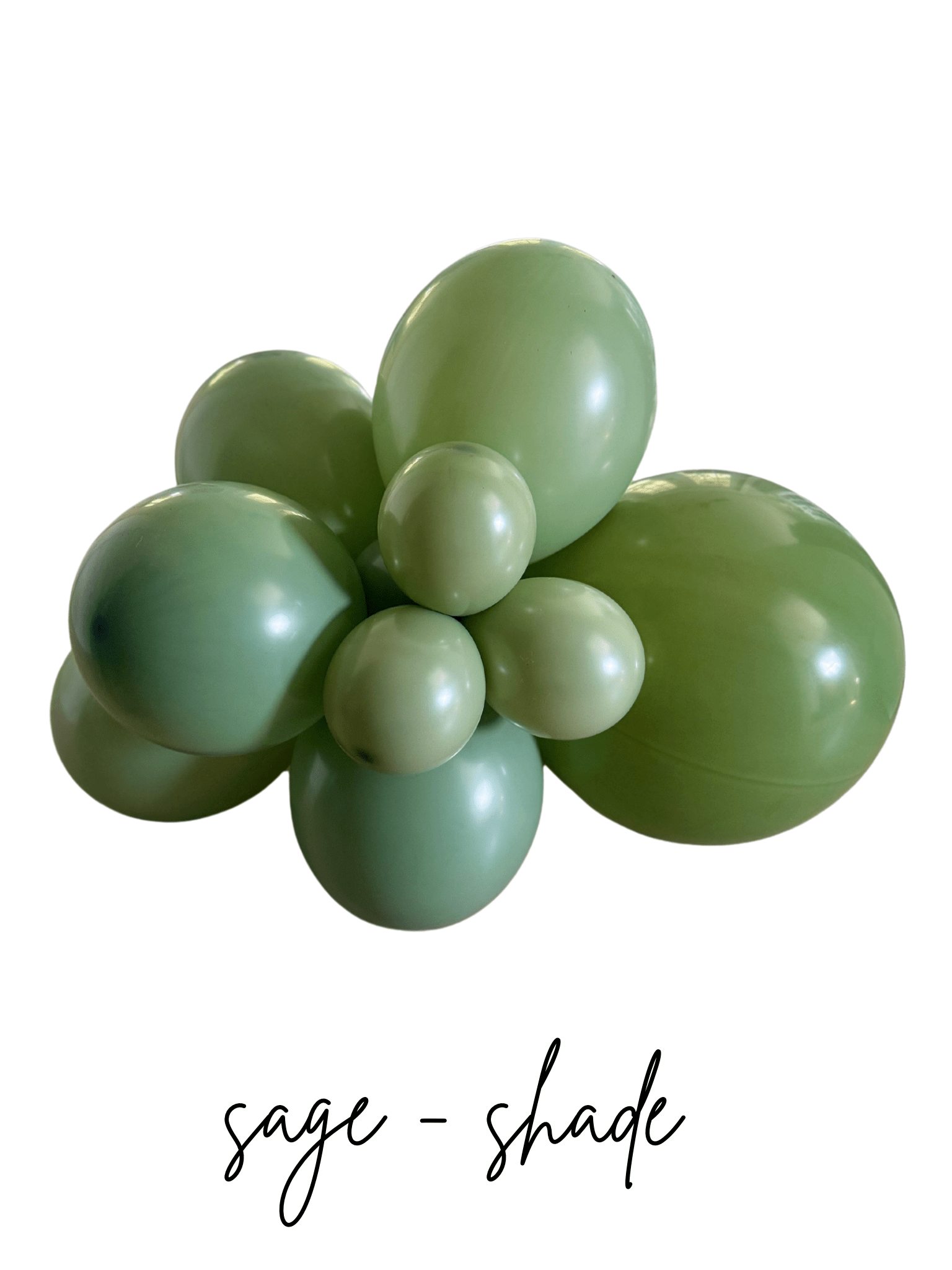 Premium Sage Green Latex Balloon Cluster (5", 11” and 17”) - Ellie's Party Supply