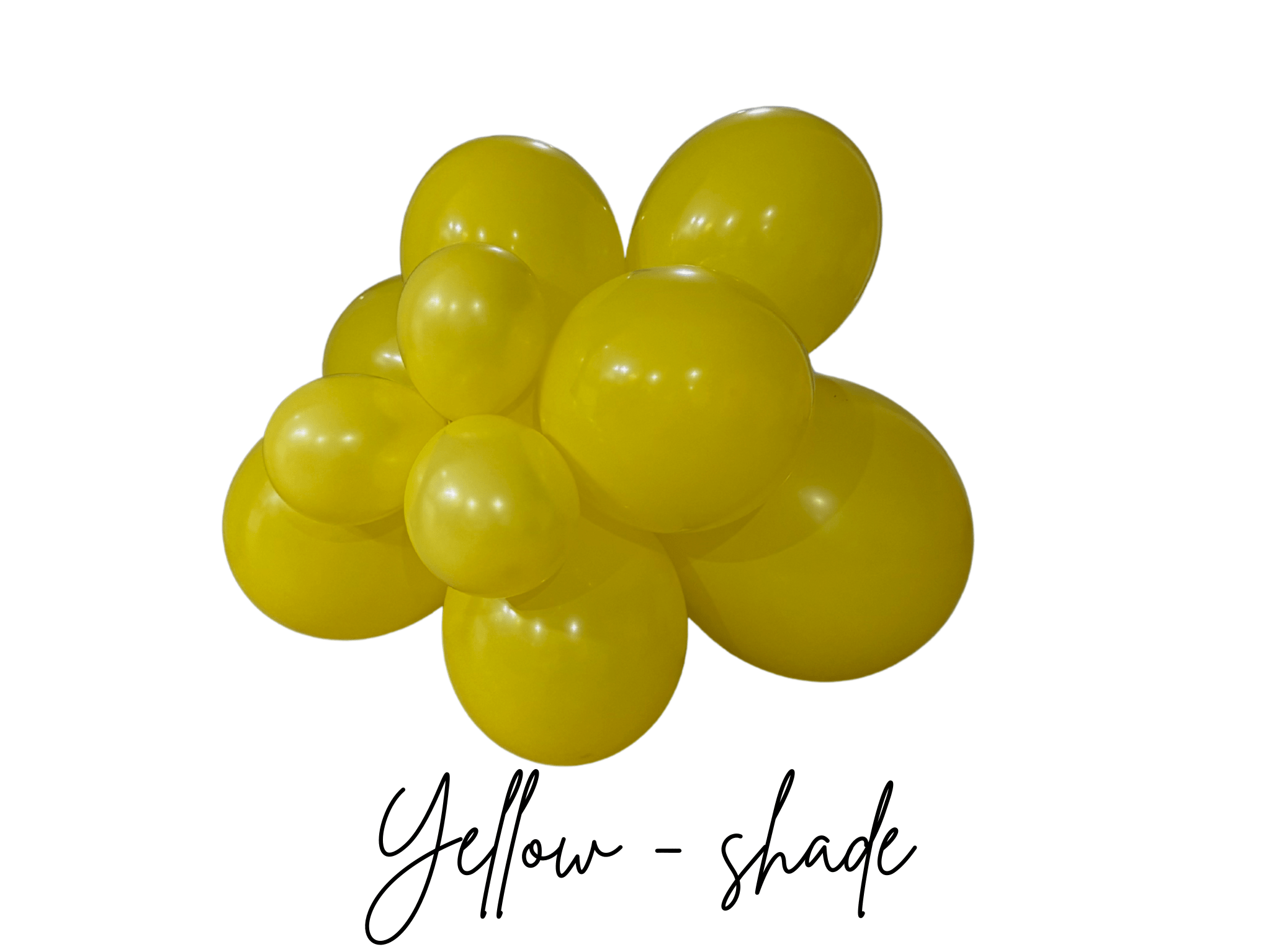 Premium Yellow Latex Balloon Cluster (5", 11” and 17”) - Ellie's Party Supply