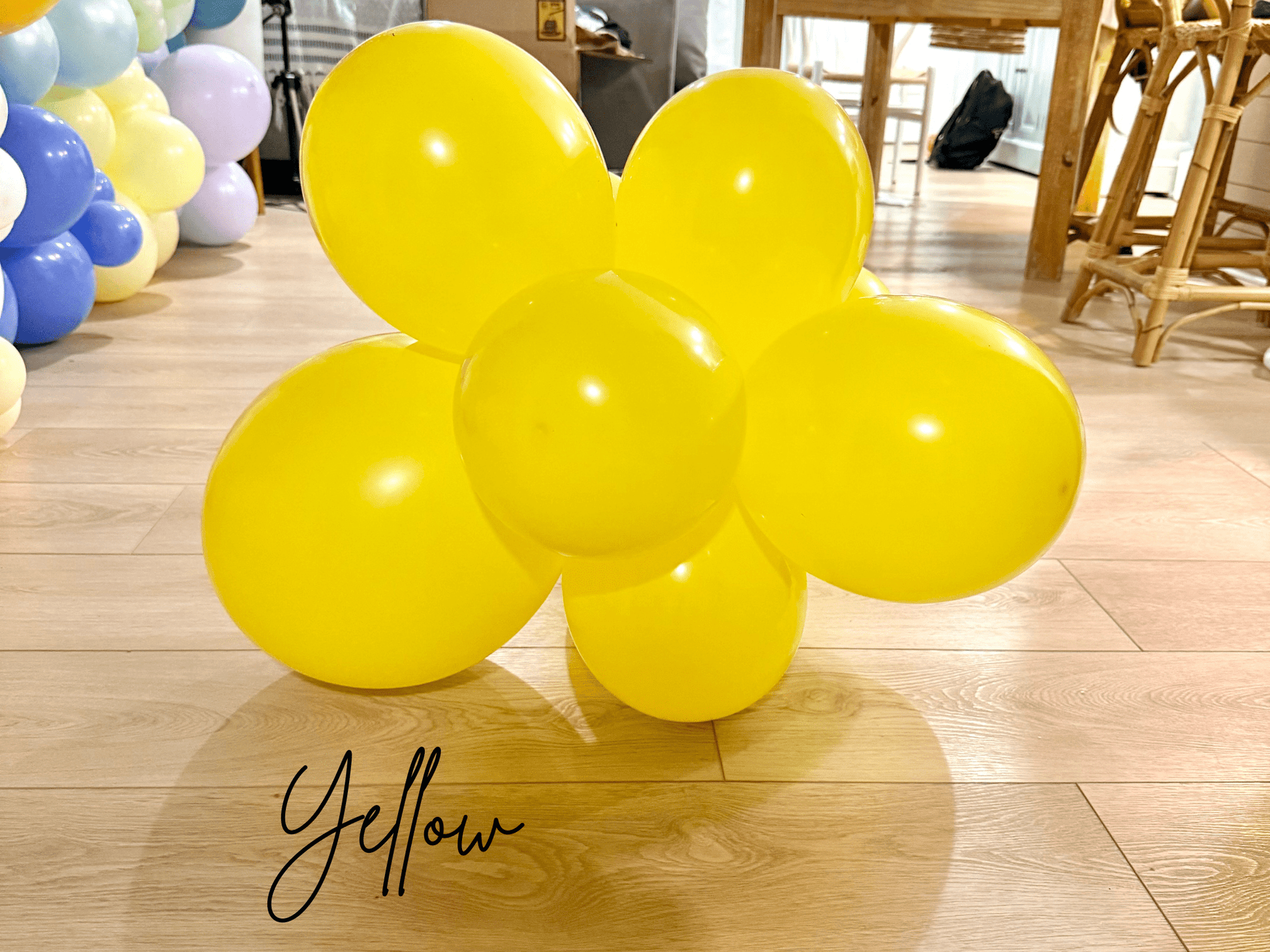 Premium Yellow Latex Balloon Cluster (5", 11” and 17”) - Ellie's Party Supply