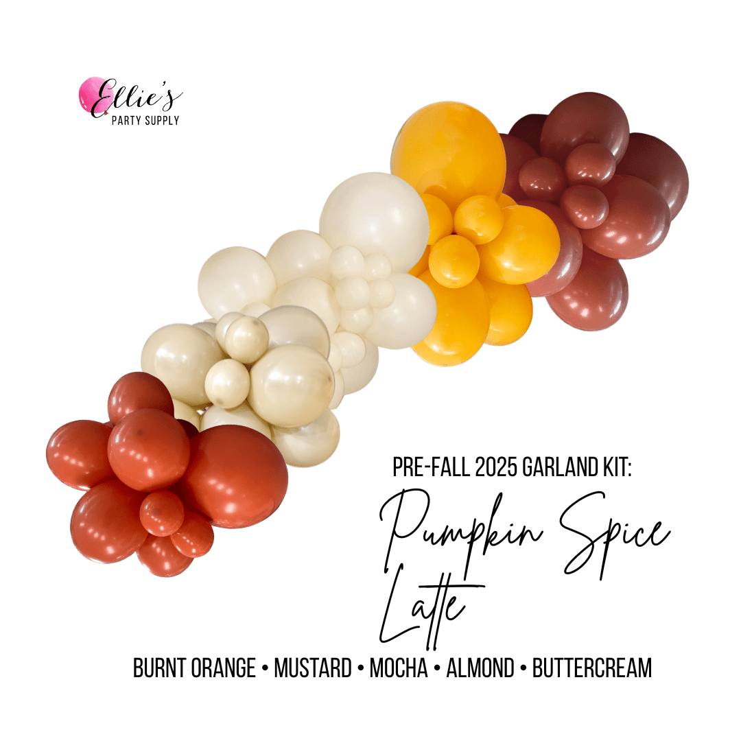 Pumpkin Spice Latte Balloon Kit – Pre - Fall Garland Cluster - Ellie's Party Supply