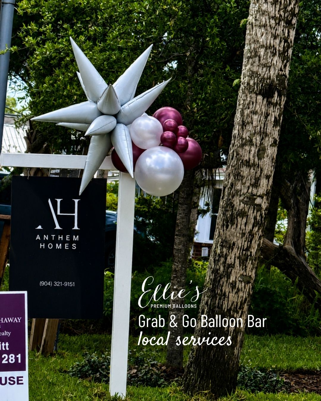 Realtor Two Packs Balloon Clusters With Starburst | Ellie's Grab And Go - Ellie's Party Supply