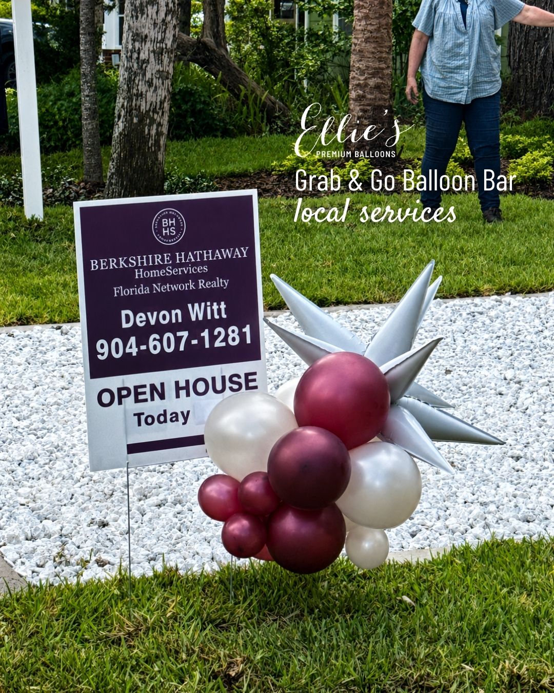 Realtor Two Packs Balloon Clusters With Starburst | Ellie's Grab And Go - Ellie's Party Supply