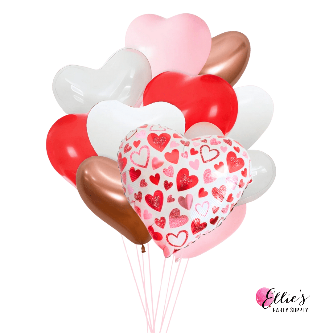 Romantic Heart Balloon Bouquet - Ellie's Party Supply