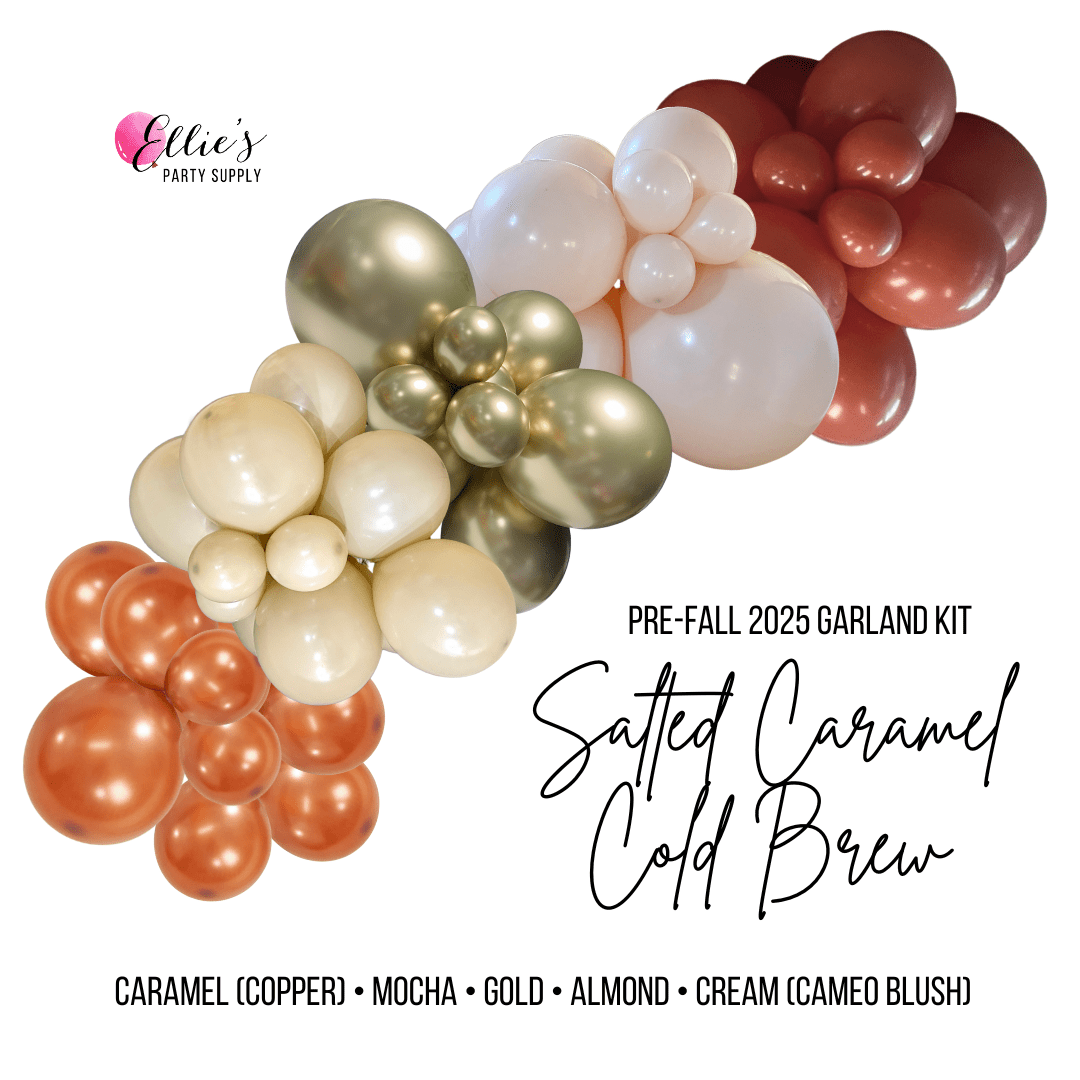 Salted Caramel Cold Brew Balloon Kit – Pre - Fall Garland Cluster - Ellie's Party Supply