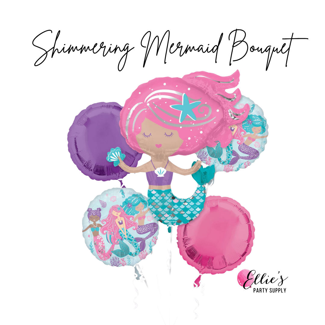 Shimmering Mermaid Balloon Bouquet - Ellie's Party Supply