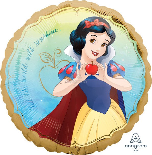 Snow White Balloon – 18" Foil | Once Upon a Time | Double - Sided (Air or Helium Fill) - Ellie's Party Supply