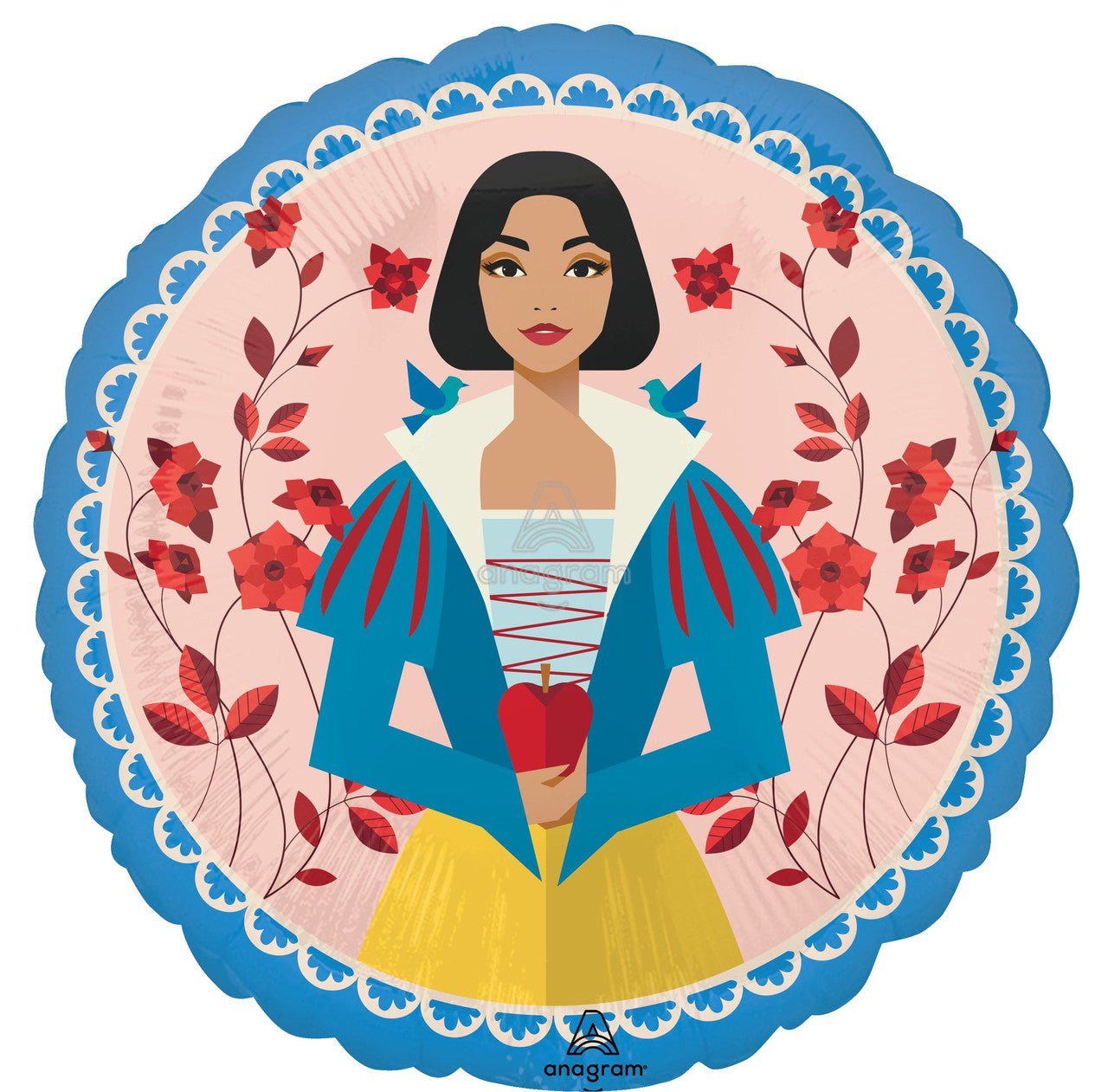 Snow White Mylar Balloon – 18" Foil | Double - Sided | Air or Helium Fill - Ellie's Party Supply