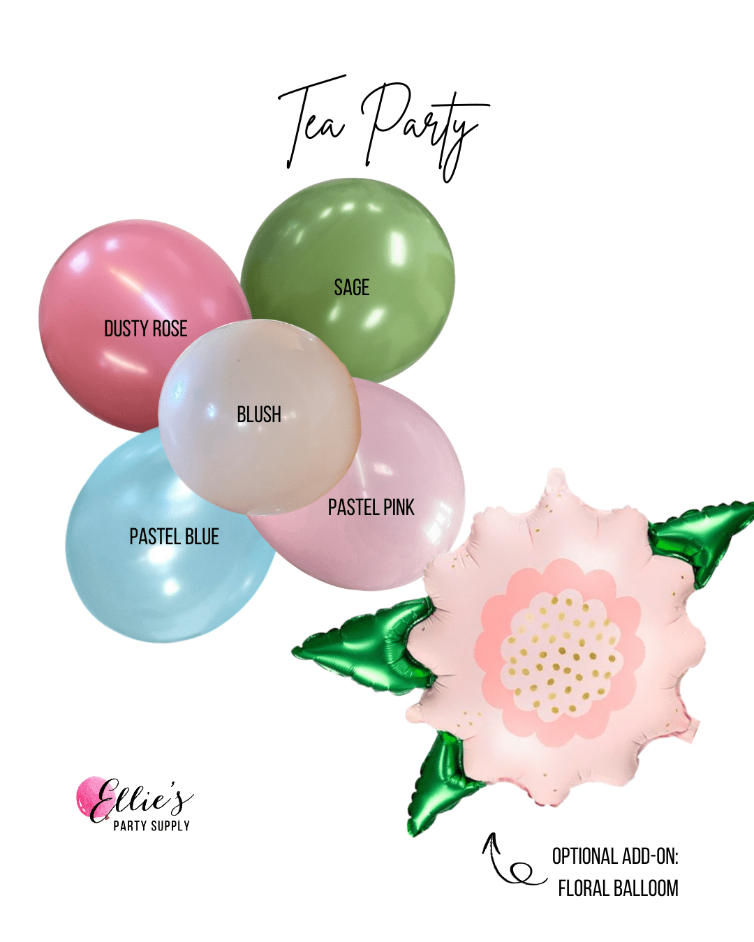 Tea Party Balloon Garland Kit - Ellie's Party Supply