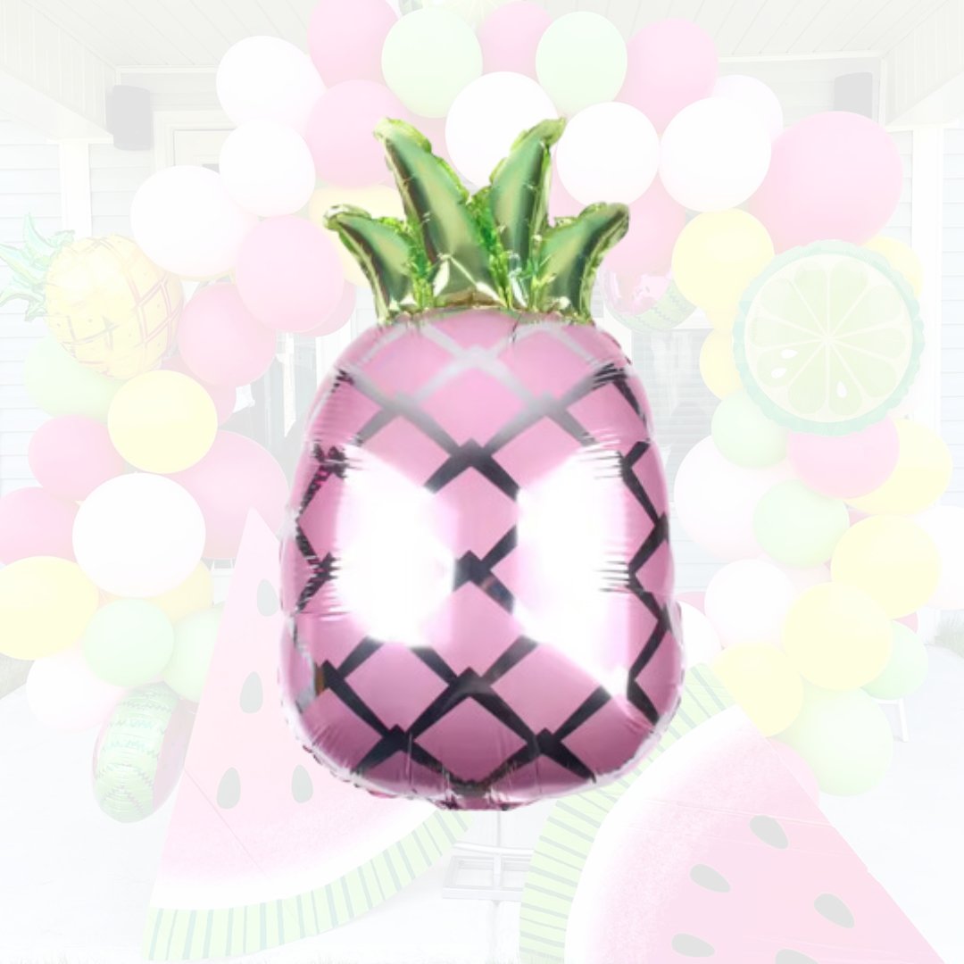 Tropical Pink Pineapple Mylar Foil Balloon (18 Inches) - Ellie's Party Supply