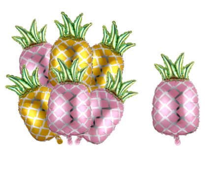 Tropical Pink Pineapple Mylar Foil Balloon (18 Inches) - Ellie's Party Supply