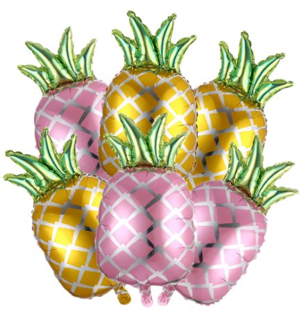 Tropical Pink Pineapple Mylar Foil Balloon (18 Inches) - Ellie's Party Supply