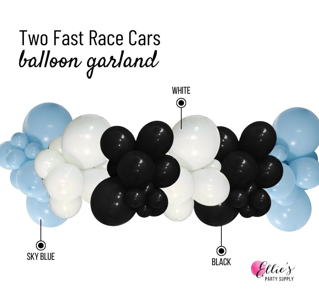 Two Fast Race Cars Balloon Cluster - Ellie's Party Supply