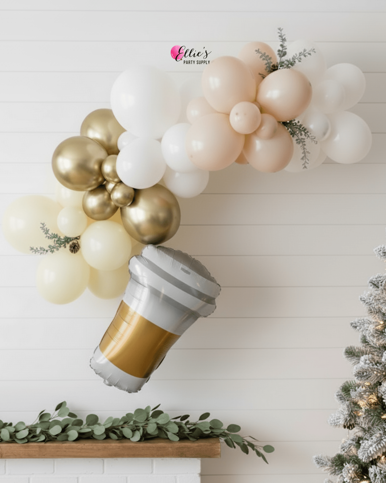 Vanilla Frost Balloon Cluster Garland - Ellie's Party Supply