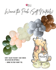 Winnie the Pooh (Soft Neutrals) Balloon Garland Clusters - Ellie's Party Supply