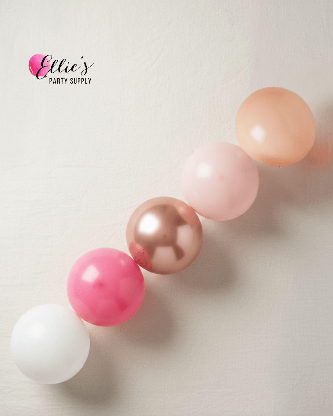Winter Blush Balloon Cluster Garland - Ellie's Party Supply