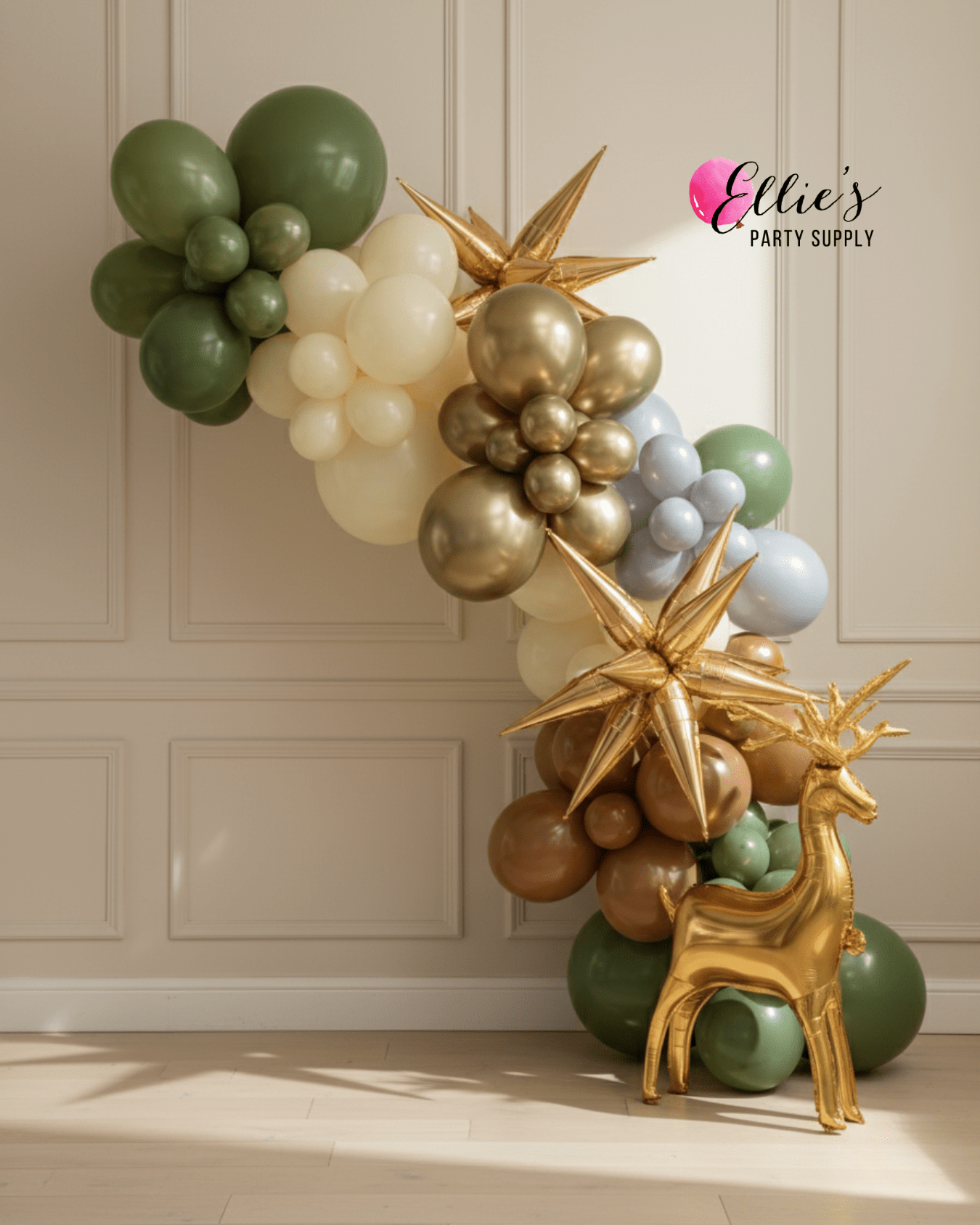 Woodland Winter Balloon Cluster Garland - Ellie's Party Supply