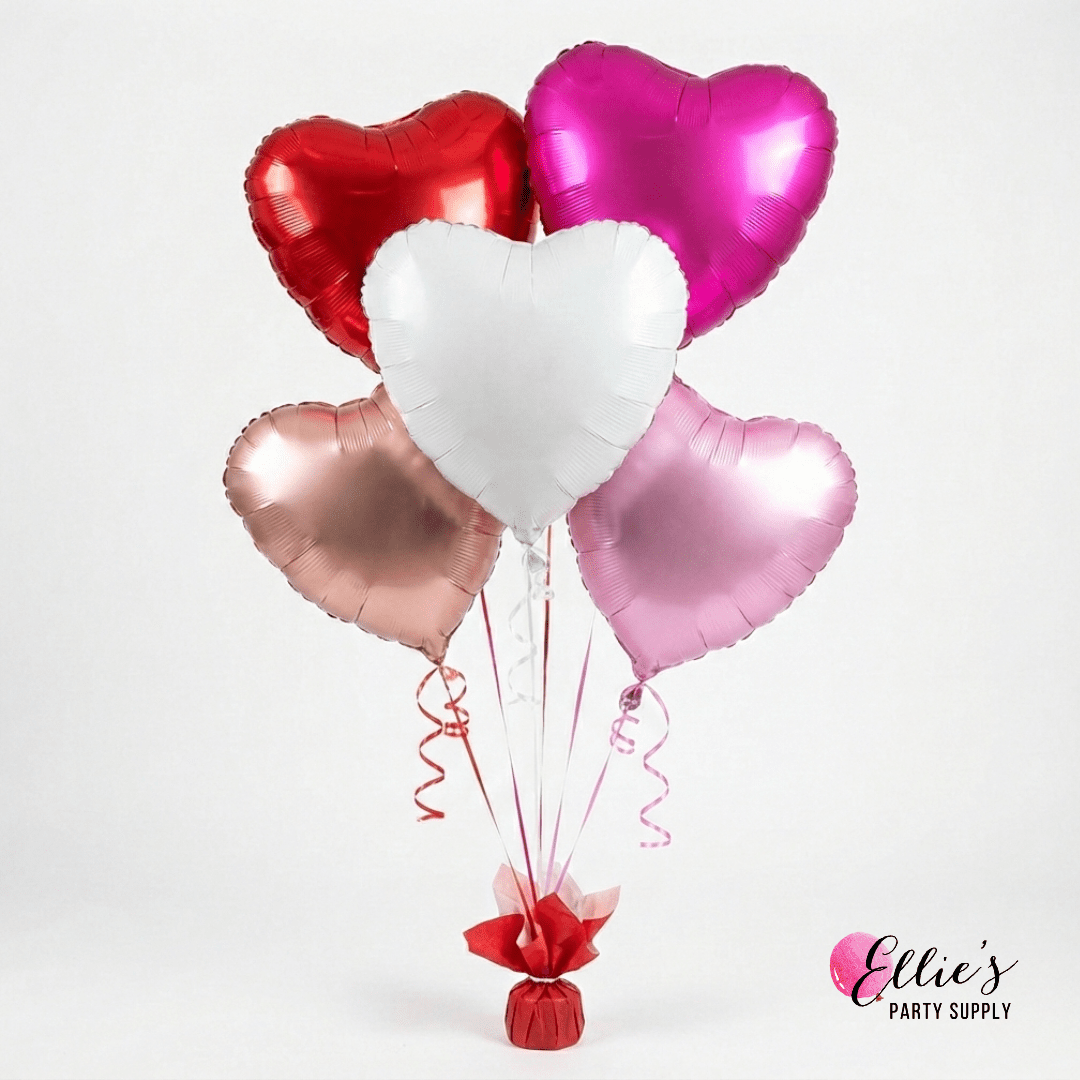 XO XO Heart Balloon Bouquet (For Grab & Go) - Ellie's Party Supply