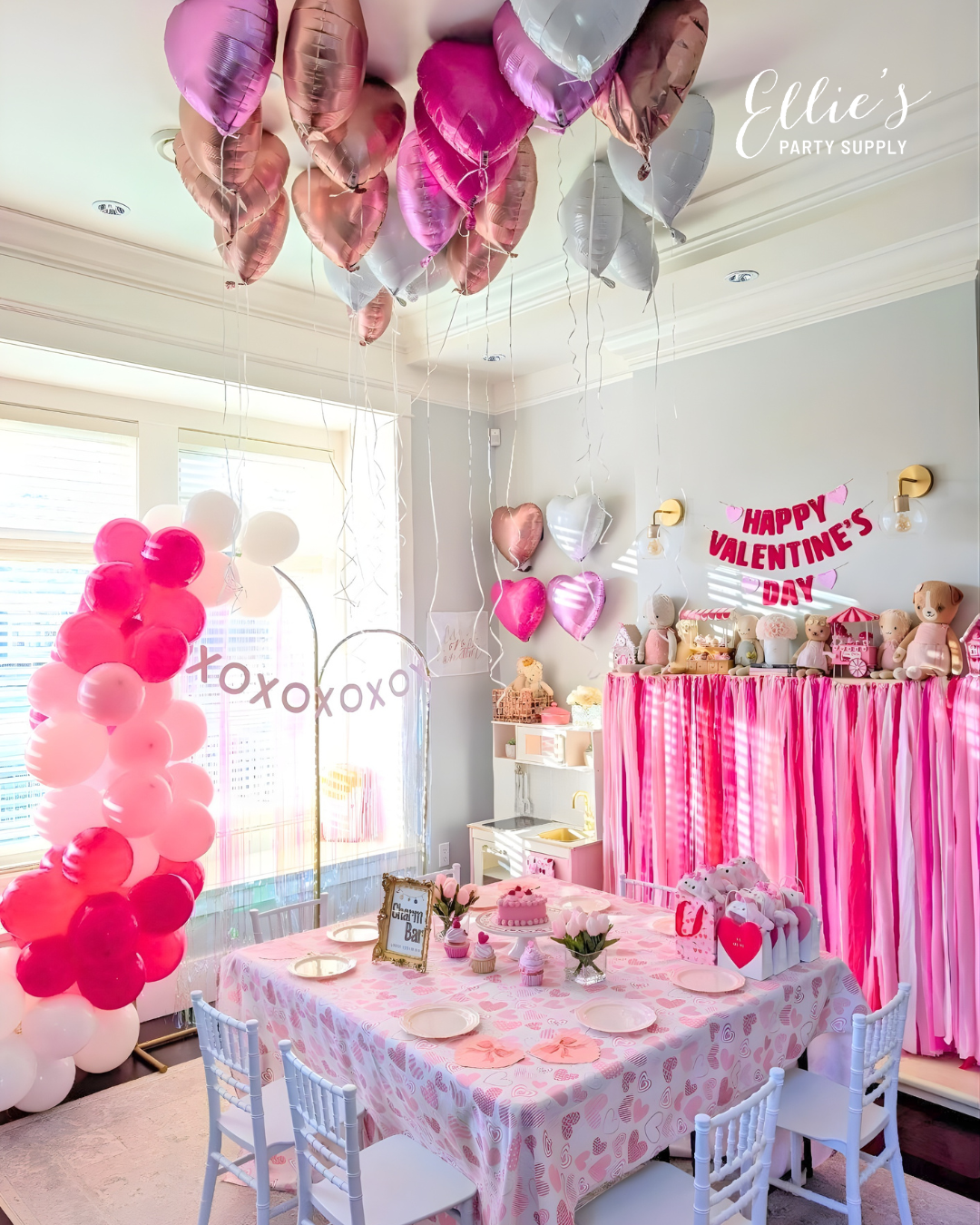 XOXO Heart Balloon Bouquet (For Grab & Go) - Ellie's Party Supply