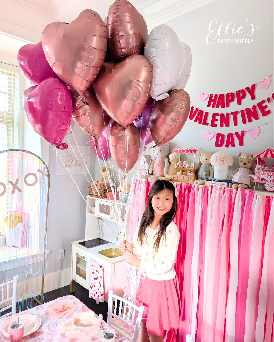 XOXO Heart Balloon Bouquet (For Grab & Go) - Ellie's Party Supply