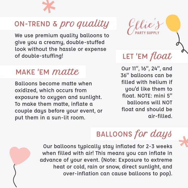 3-Foot Giant Balloons - Ellie's Party Supply