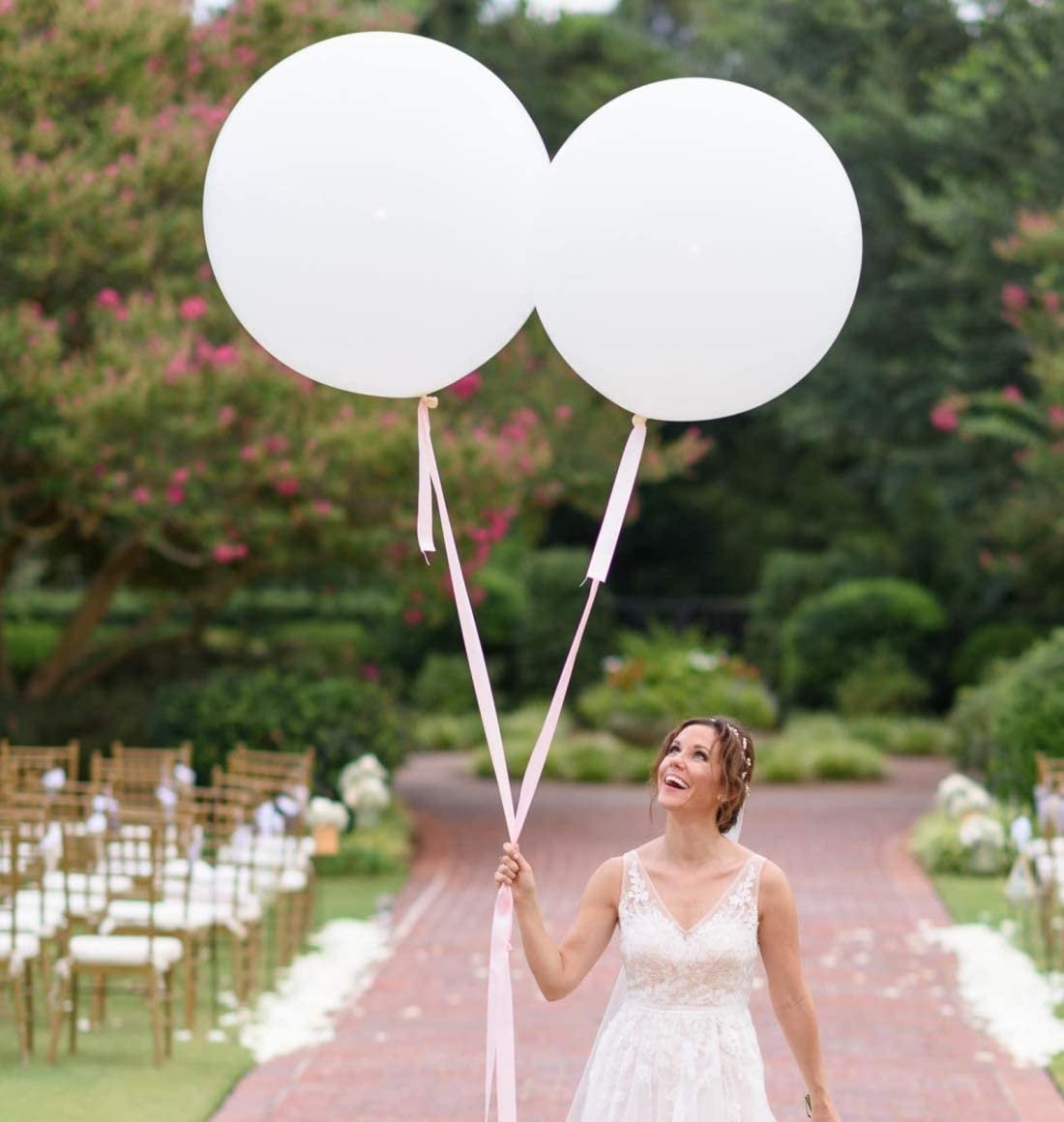 (3 foot) Giant Neutral Balloons in Gray, White, Blush, Mauve, or Mocha 36" - Ellie's Party Supply