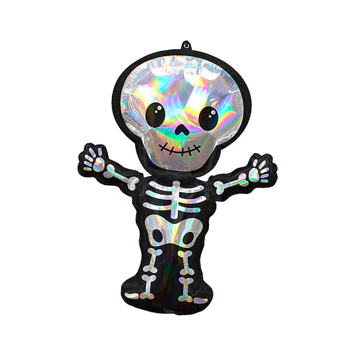 34 Inches Giant Iridescent Cute Skeleton Balloon - Halloween Party Decoration - Ellie's Party Supply
