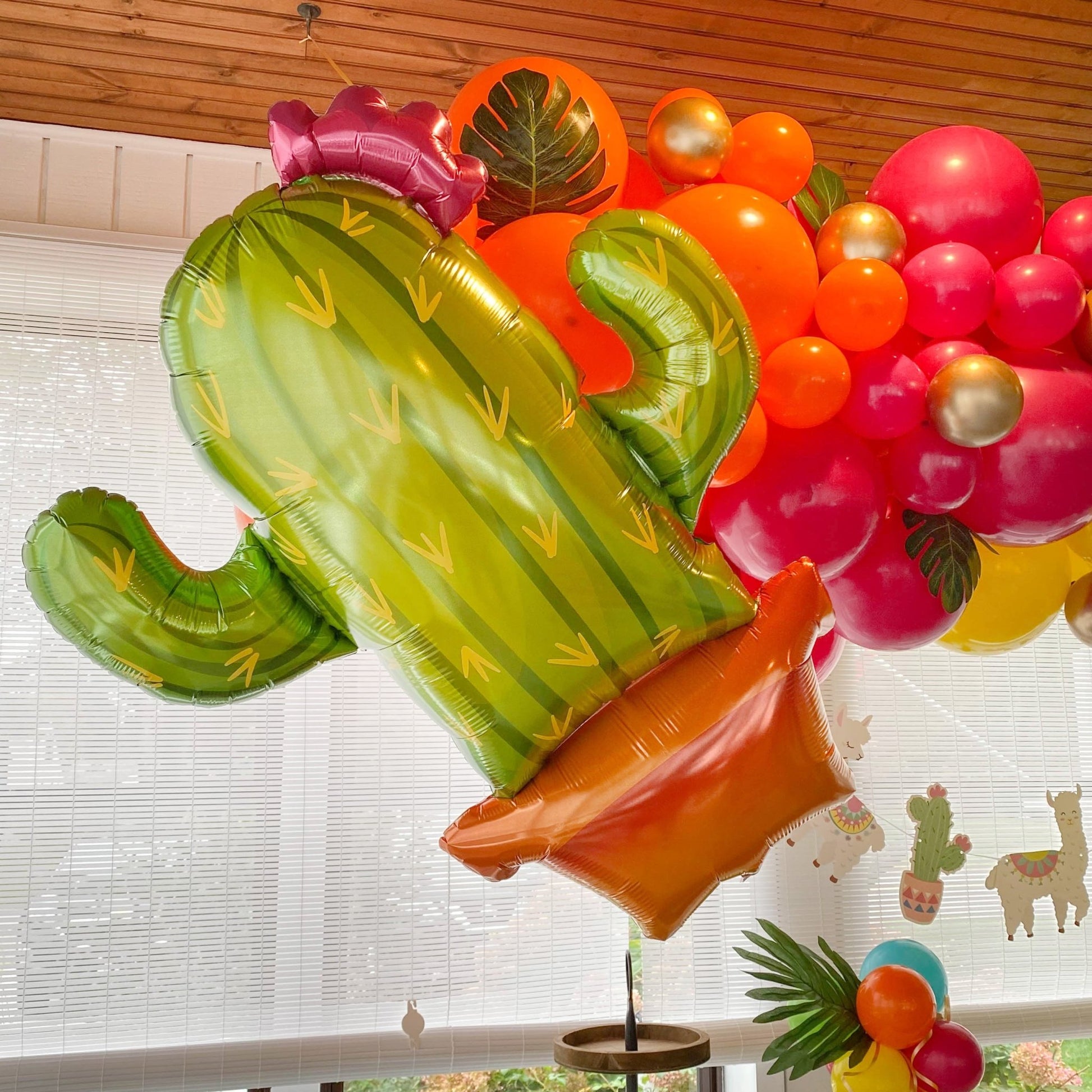 39 Inch Giant Cactus Cute Fiesta Party Balloon - Ellie's Party Supply