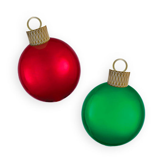 3D Red Christmas Ornament Balloon (20-Inches) - Ellie's Party Supply