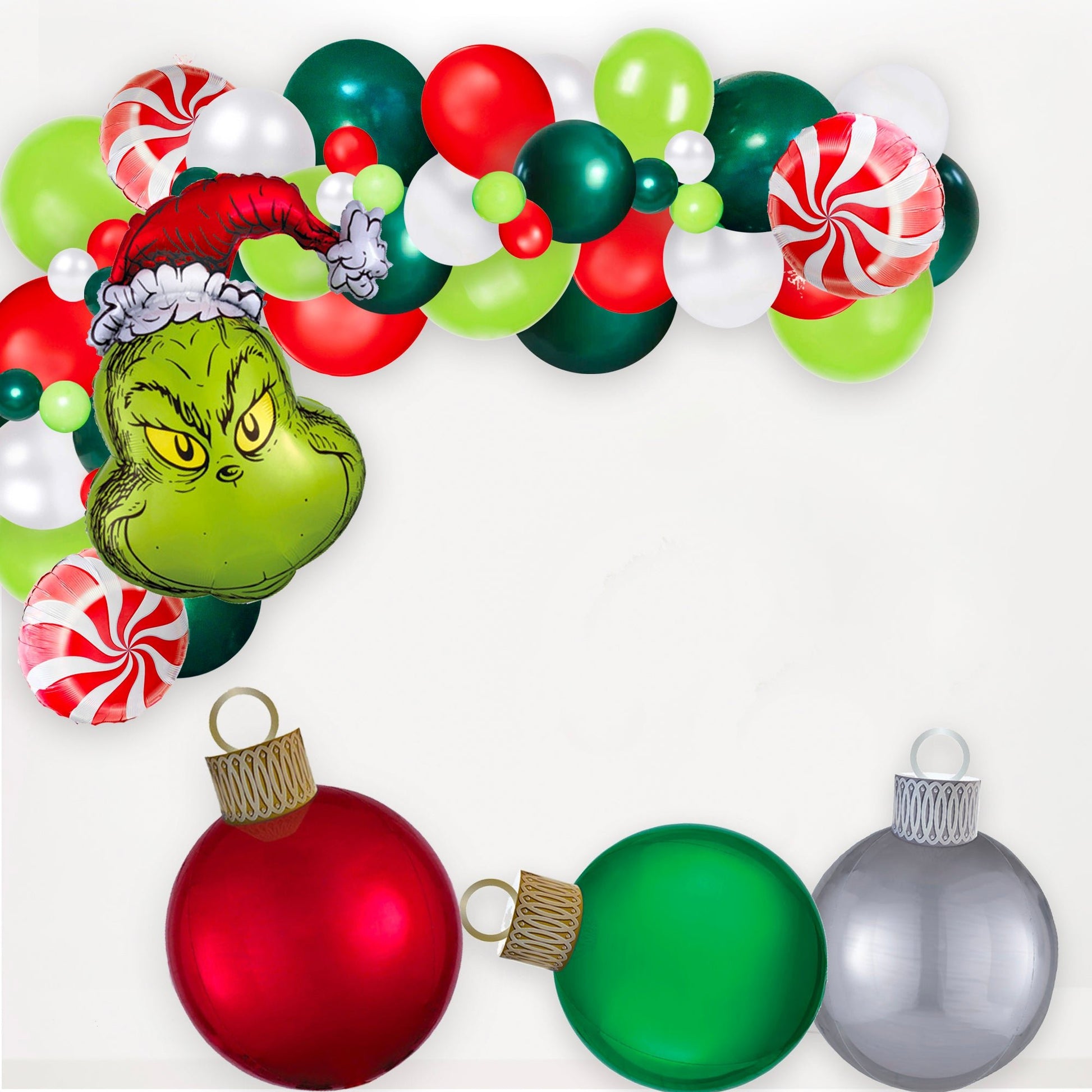 3D Red Christmas Ornament Balloon (20-Inches) - Ellie's Party Supply
