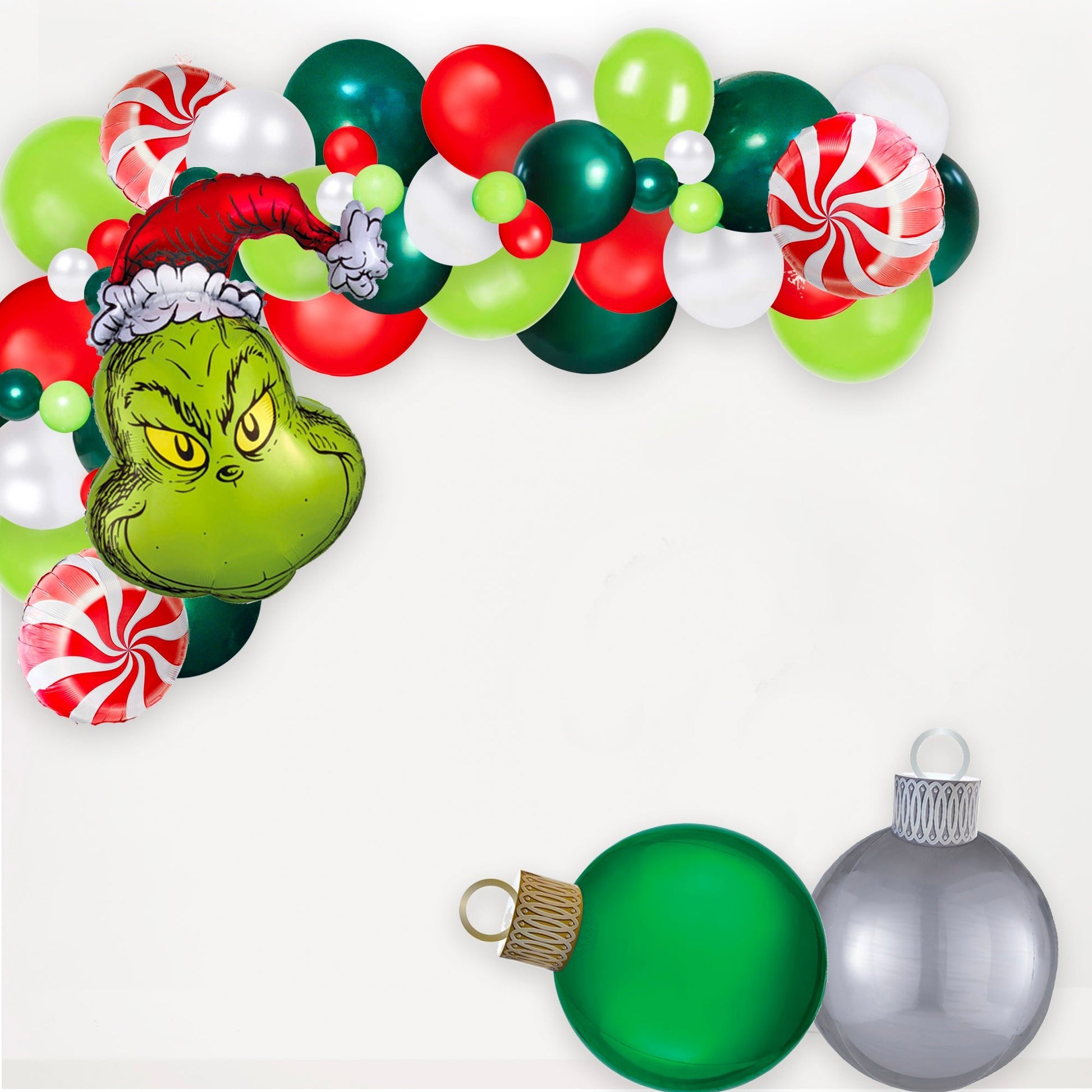 3D Silver Christmas Ornament Balloon (20-Inches) - Ellie's Party Supply
