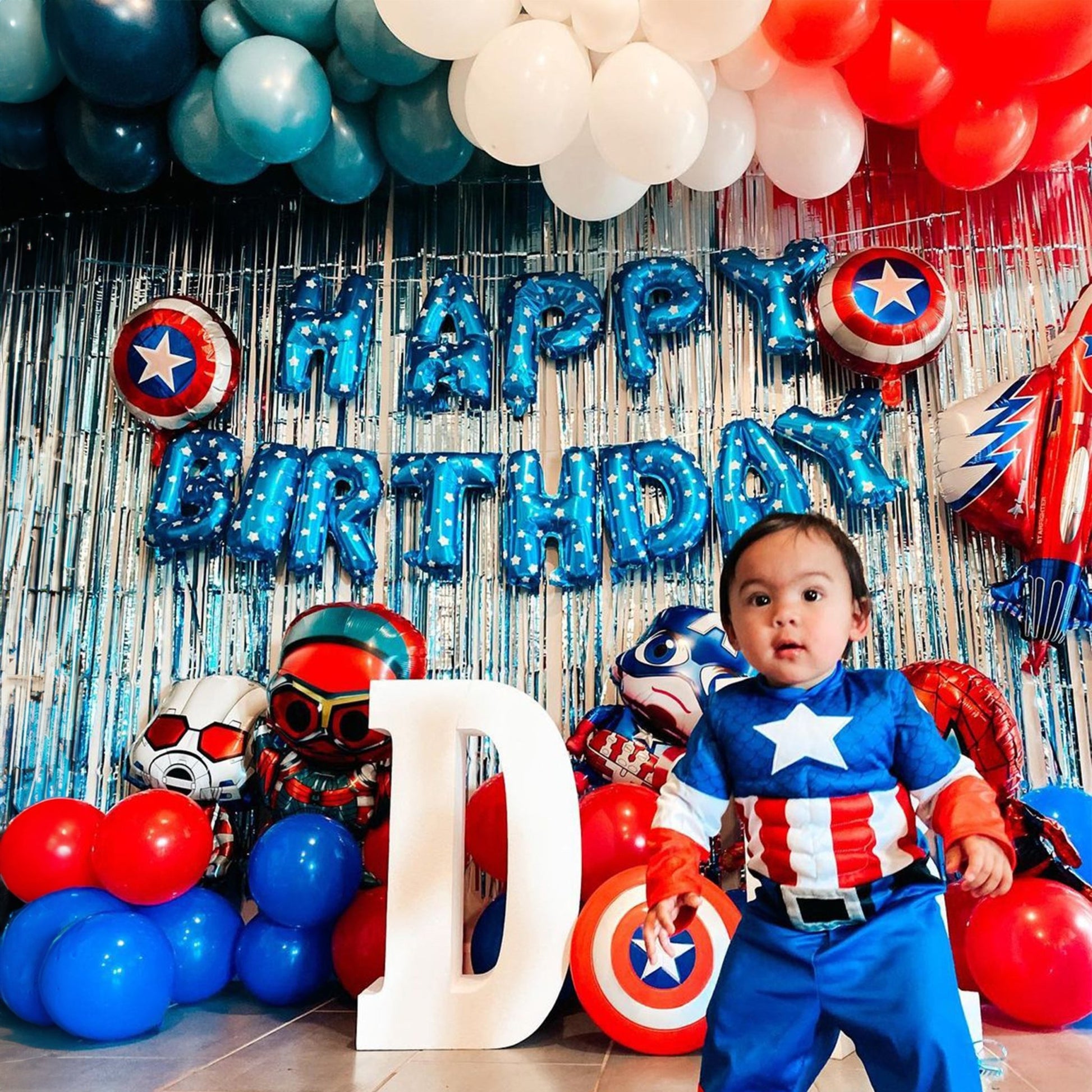 4th of July Balloon Arch - Patriotic Balloon Garland Kit - Ellie's Party Supply