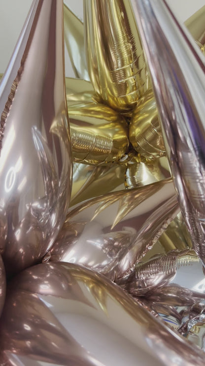 Rose Gold Starburst Cluster Balloon (40 Inches)