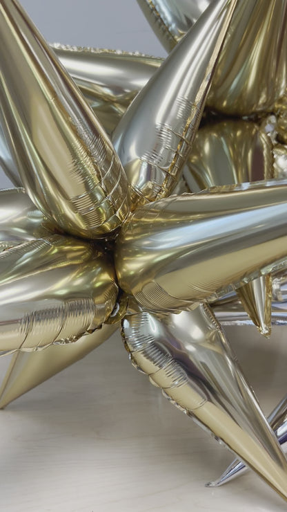 Silver Starburst Cluster Balloon (26 Inches)