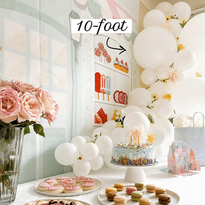 All White Balloon Wedding Arch - Balloon Garland Kit - Ellie's Party Supply