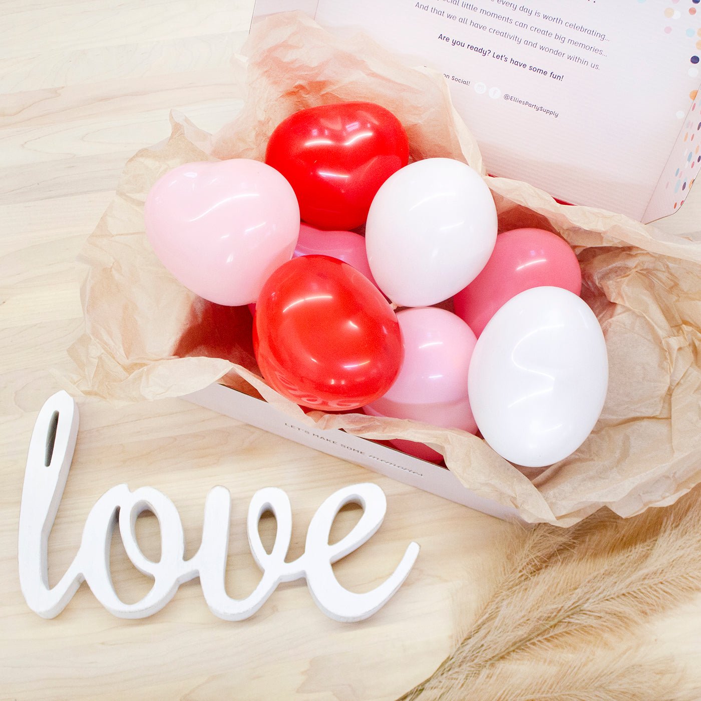Assorted Mini Red Pink White Heart Balloons 6" (12 Pack) - Ellie's Party Supply