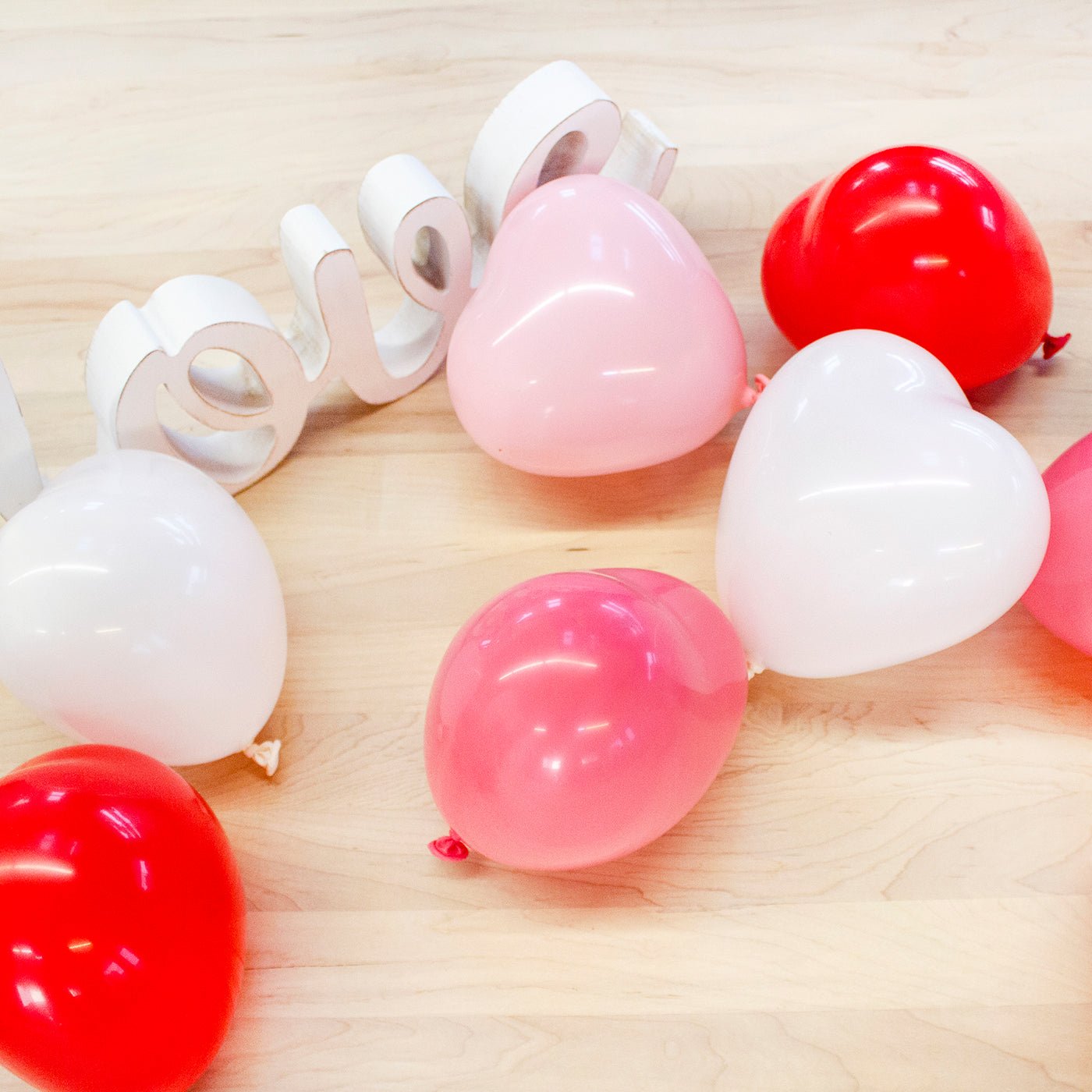 Assorted Mini Red Pink White Heart Balloons 6" (12 Pack) - Ellie's Party Supply