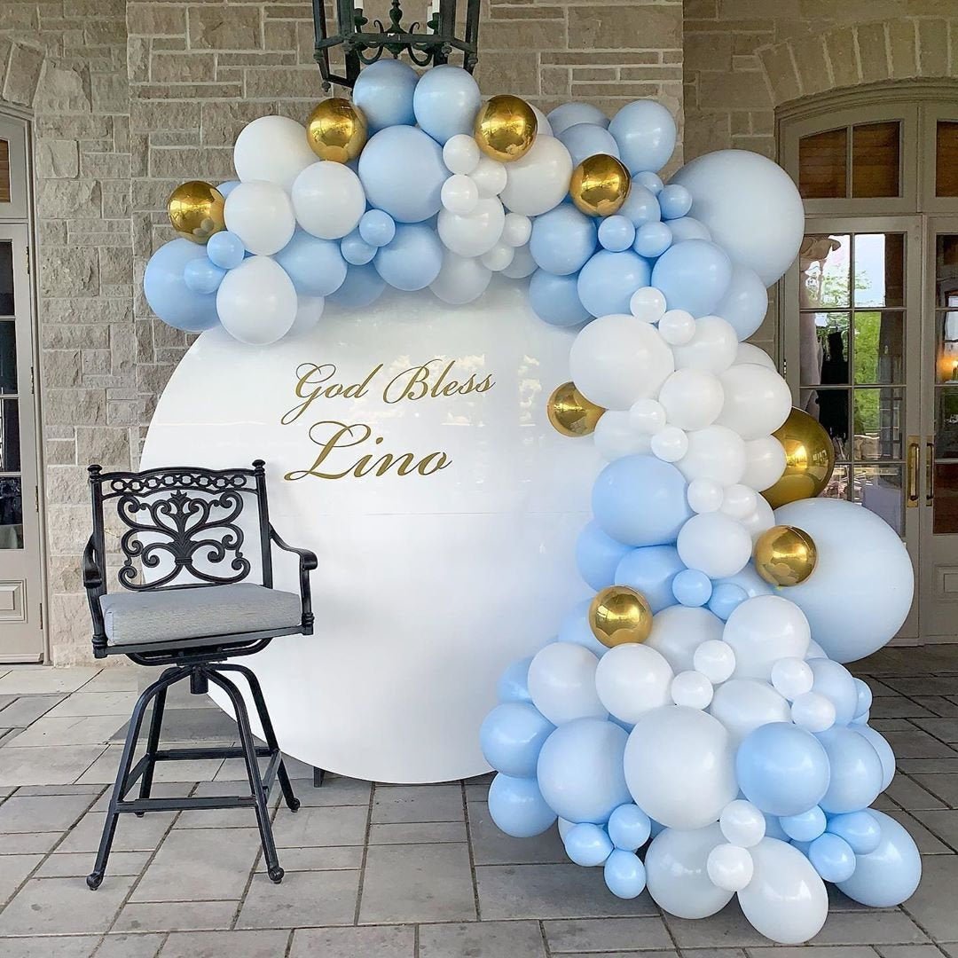 Baby Blue Balloon Arch - Boy Baby Shower Balloon Garland Kit - Ellie's Party Supply