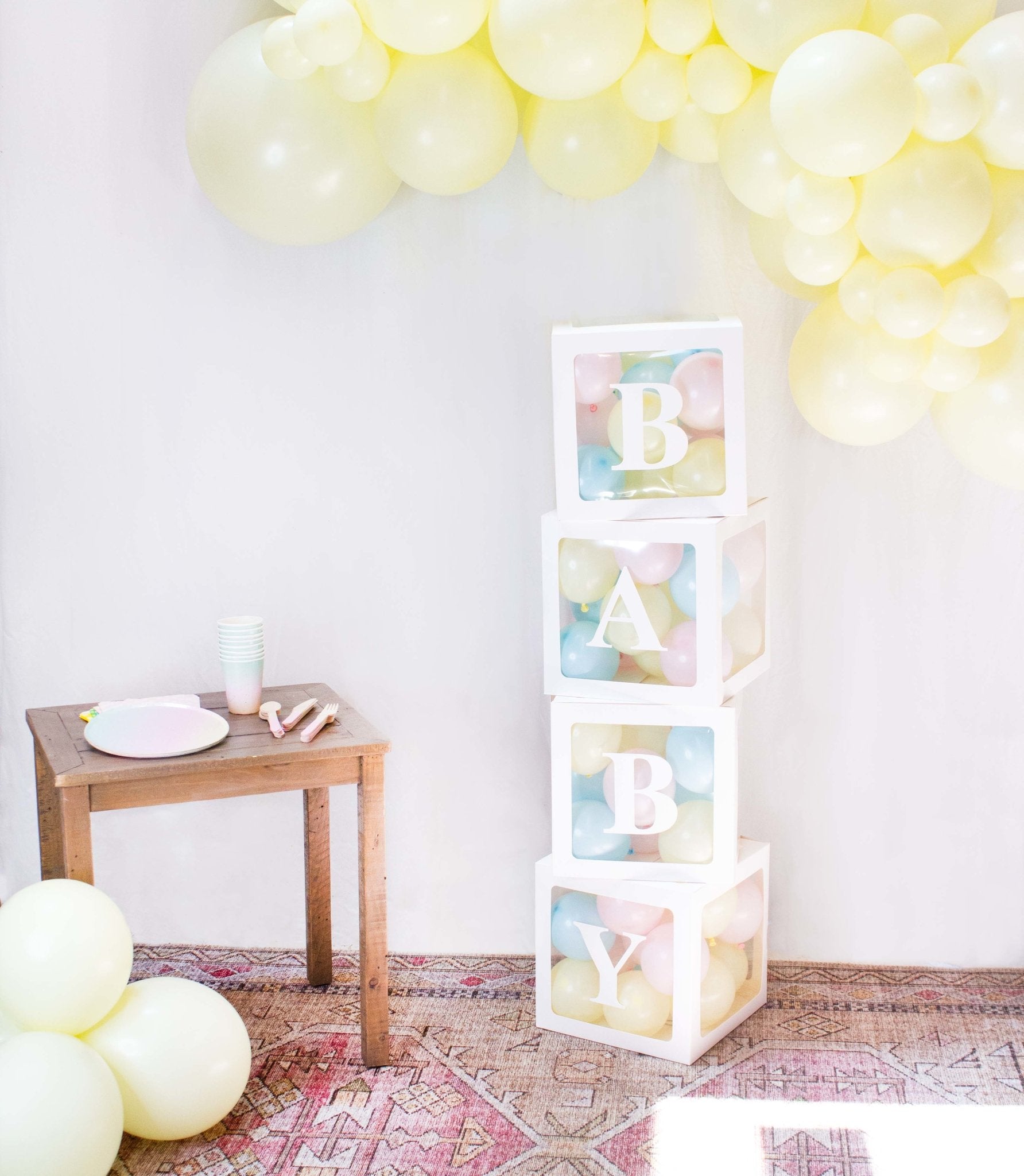 Baby Shower Balloon Blocks (13"x13"x13") - Ellie's Party Supply
