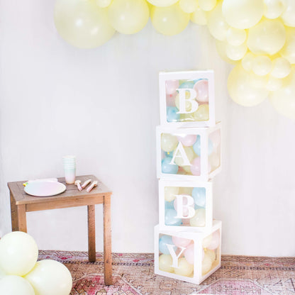 Baby Shower Balloon Blocks (13"x13"x13") - Ellie's Party Supply